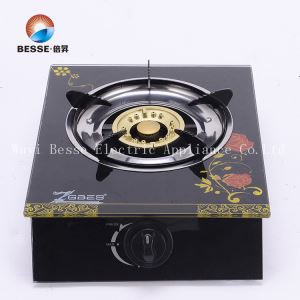 Dujinė viryklė su dujine virykle su grūdinto stiklo krosnies krosnele